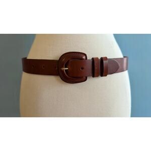 GAP Brown Italian Leather Belt w/Leather Buckle Womens sz 32